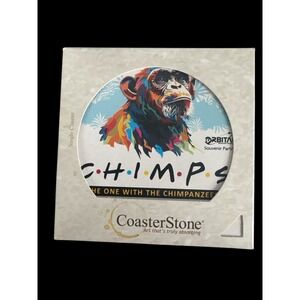 CoasterStone Absorbent Stone Coaster Chimps Chimpanzee